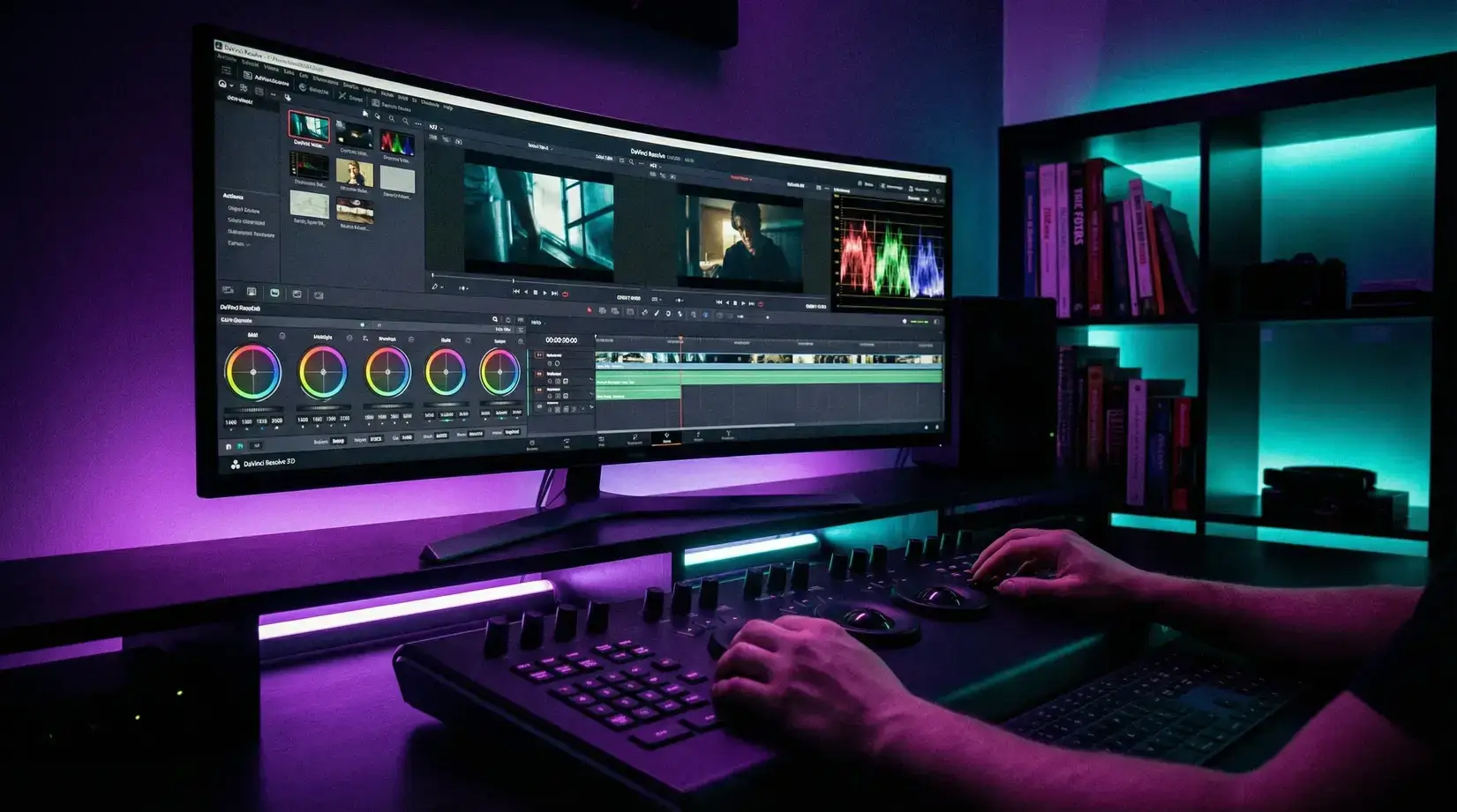 MV视觉志 - DaVinci Resolve 专业调色界面
